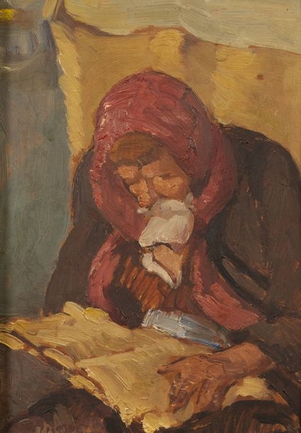 Artwork by Maurice Bismouth, Portrait of a man., Made of Oil on cardboard