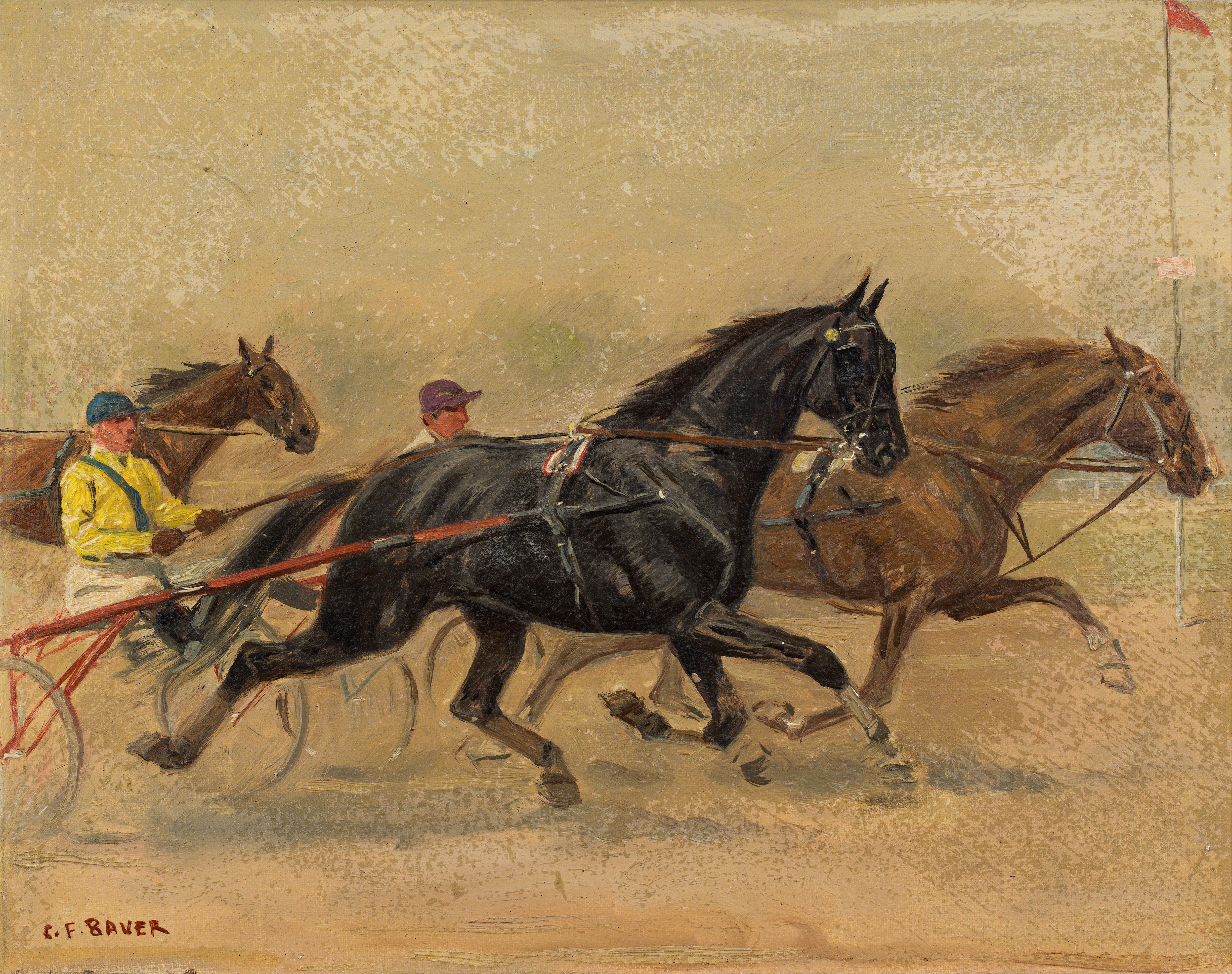 Trotting race by Carl Franz Bauer