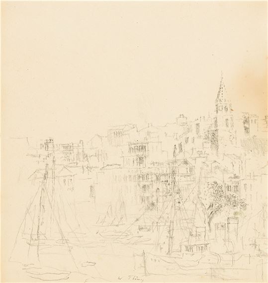 Harbour in Sanary-sur-Mer by Wilhelm Thöny, 1933-1936