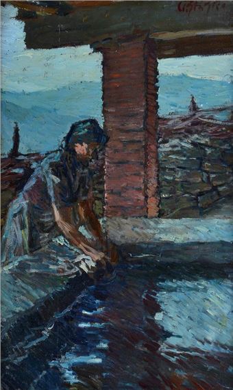 Laundress by Paolo Ghiglia