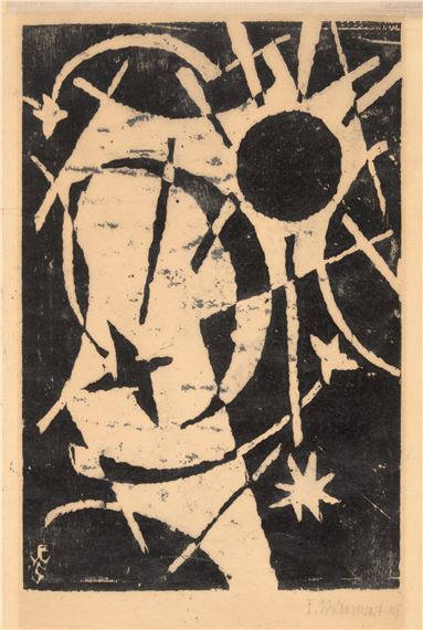Untitled (Blatt VI der Folge "Welt zum Staunen") by Franz Wilhelm Seiwert, 1917