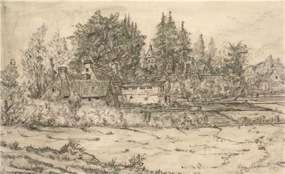 Oldenburger Landschaft (bei Varel) by Franz Radziwill, 1927