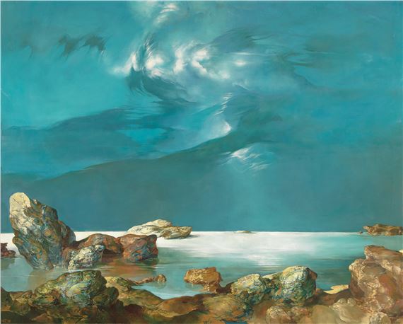 Untitled (Meeresküste im Mondlicht) by Heinz Zander, 1978