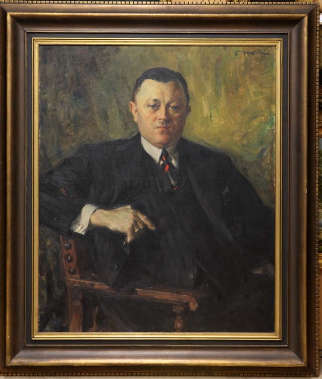 Artwork by Helmer MasOlle, portrait of Soren Hansen Sorensen, Made of Oil on canvas