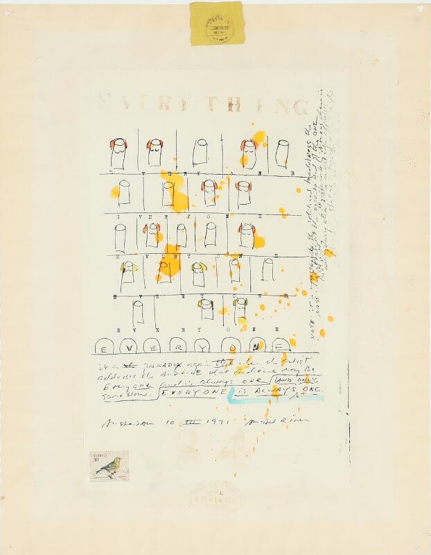 Artwork by Viktor IV, Logbook sheet, Made of Mixed media