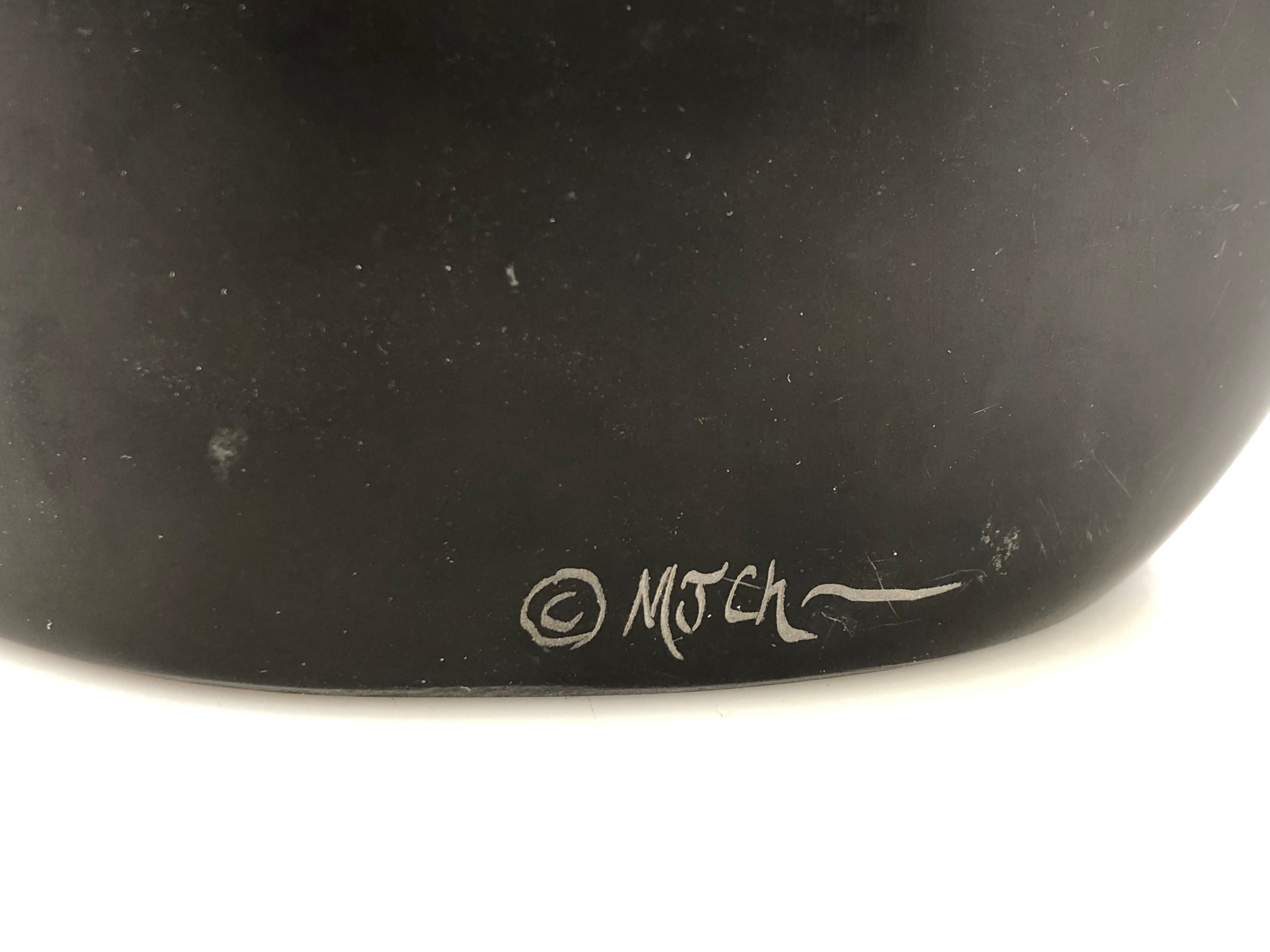 Artwork by Michael J. Chee, MICHAEL J CHEE NAVAJO BLACK MARBLE SCULPTURE, Made of Marble