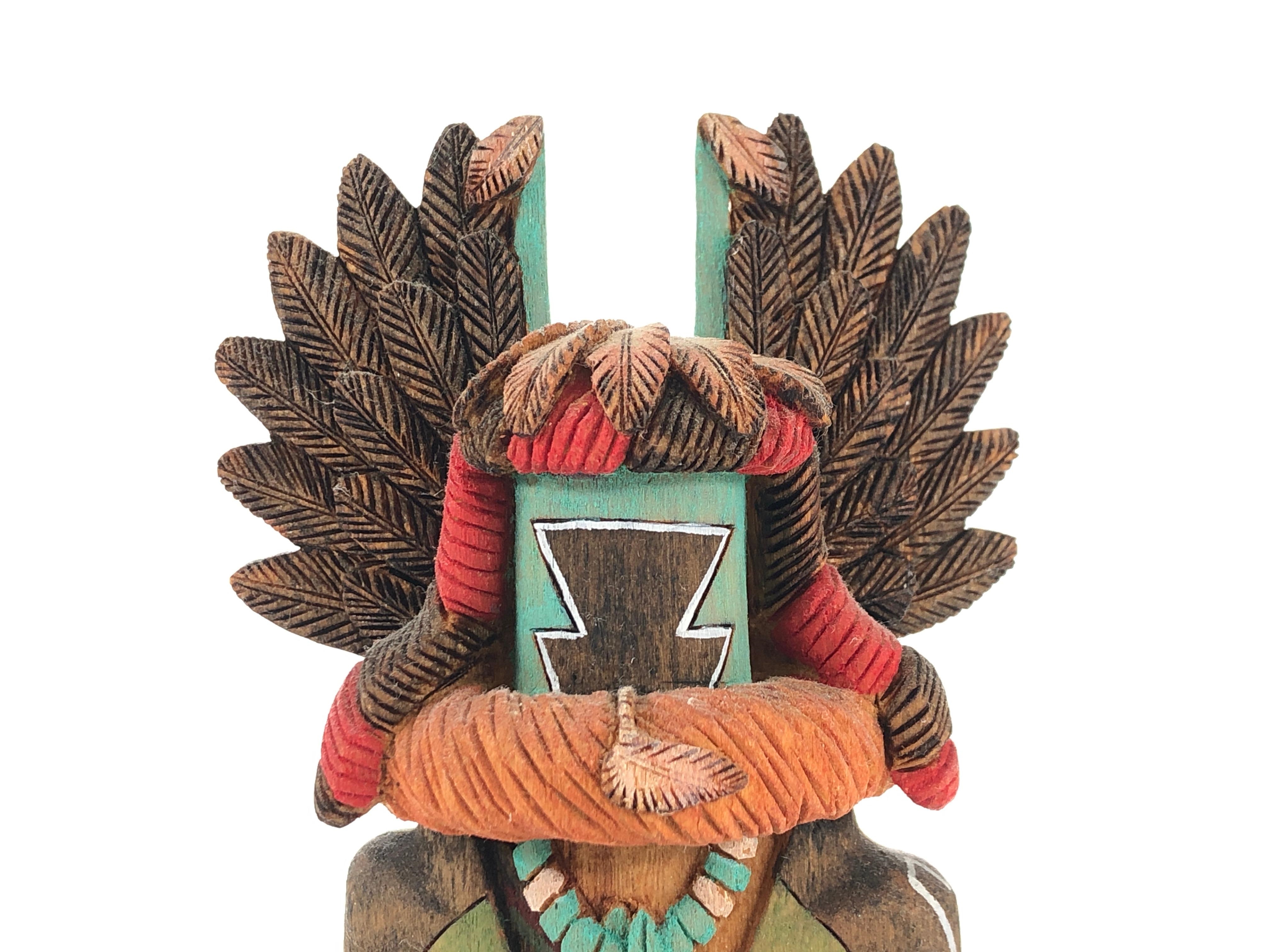 Artwork by Bryson Huma, BRYSON HUMA HOPI CROW MOTHER KACHINA, Made of Wood Polychrome