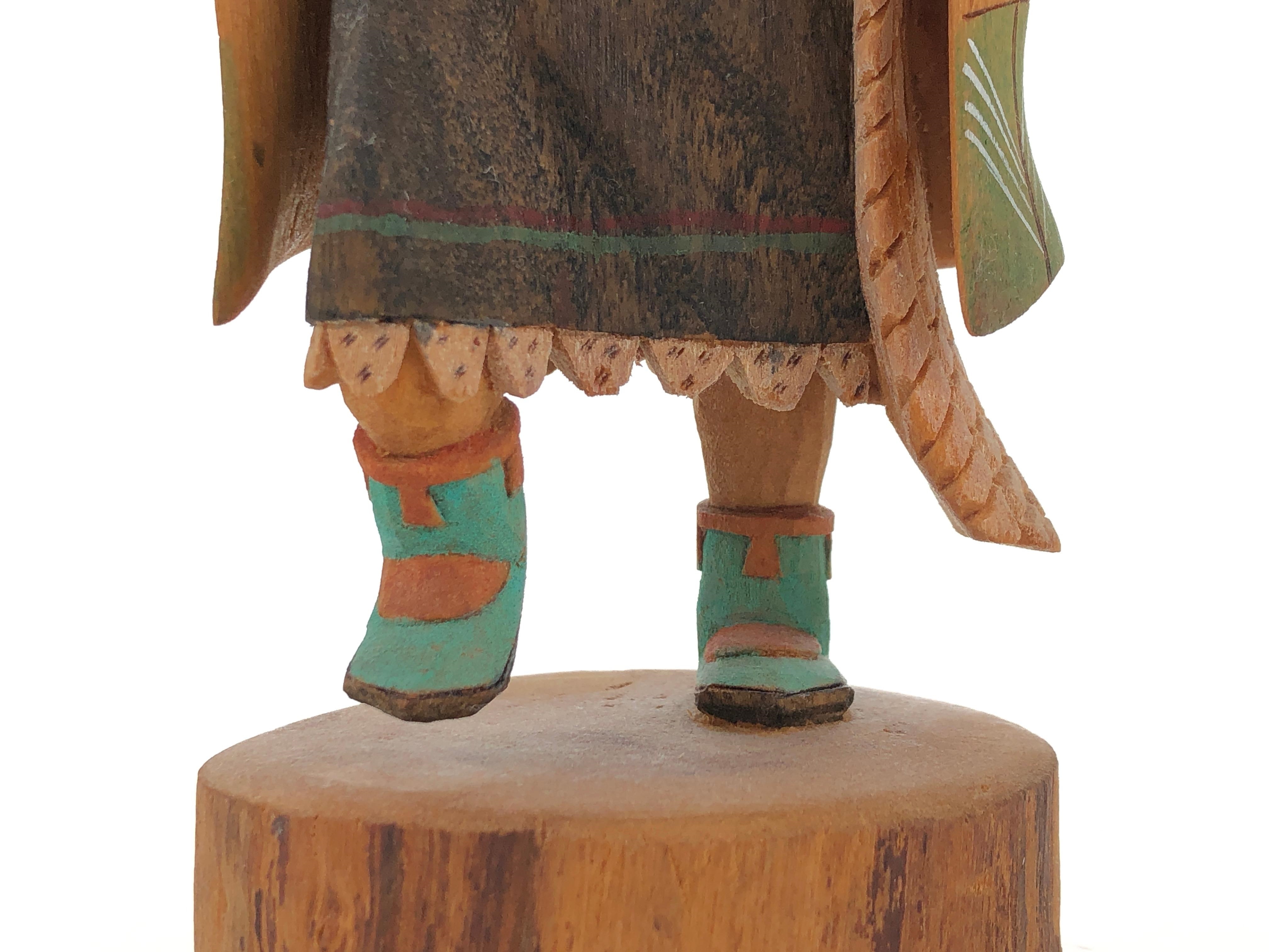 Artwork by Bryson Huma, BRYSON HUMA HOPI CROW MOTHER KACHINA, Made of Wood Polychrome