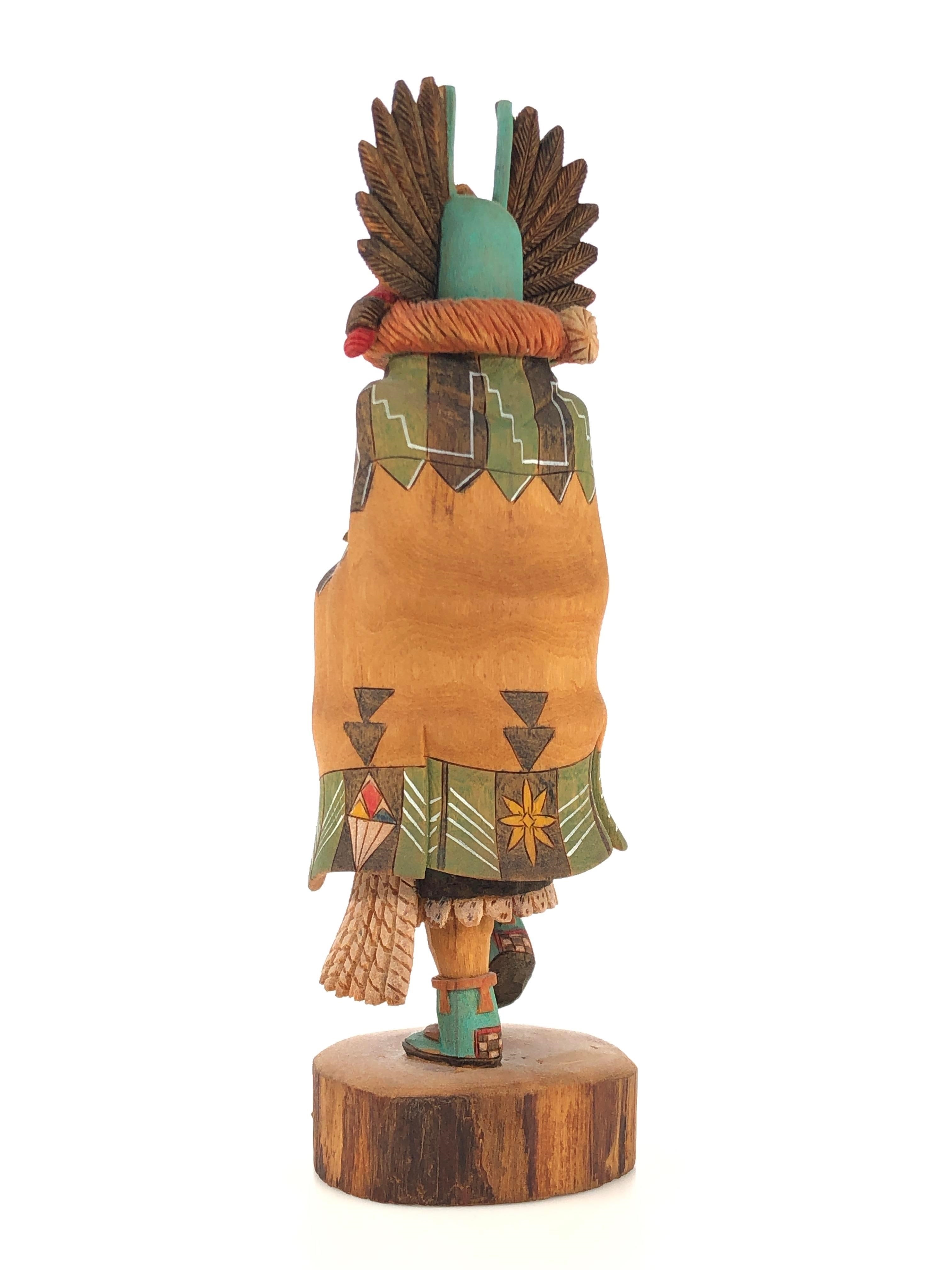 Artwork by Bryson Huma, BRYSON HUMA HOPI CROW MOTHER KACHINA, Made of Wood Polychrome