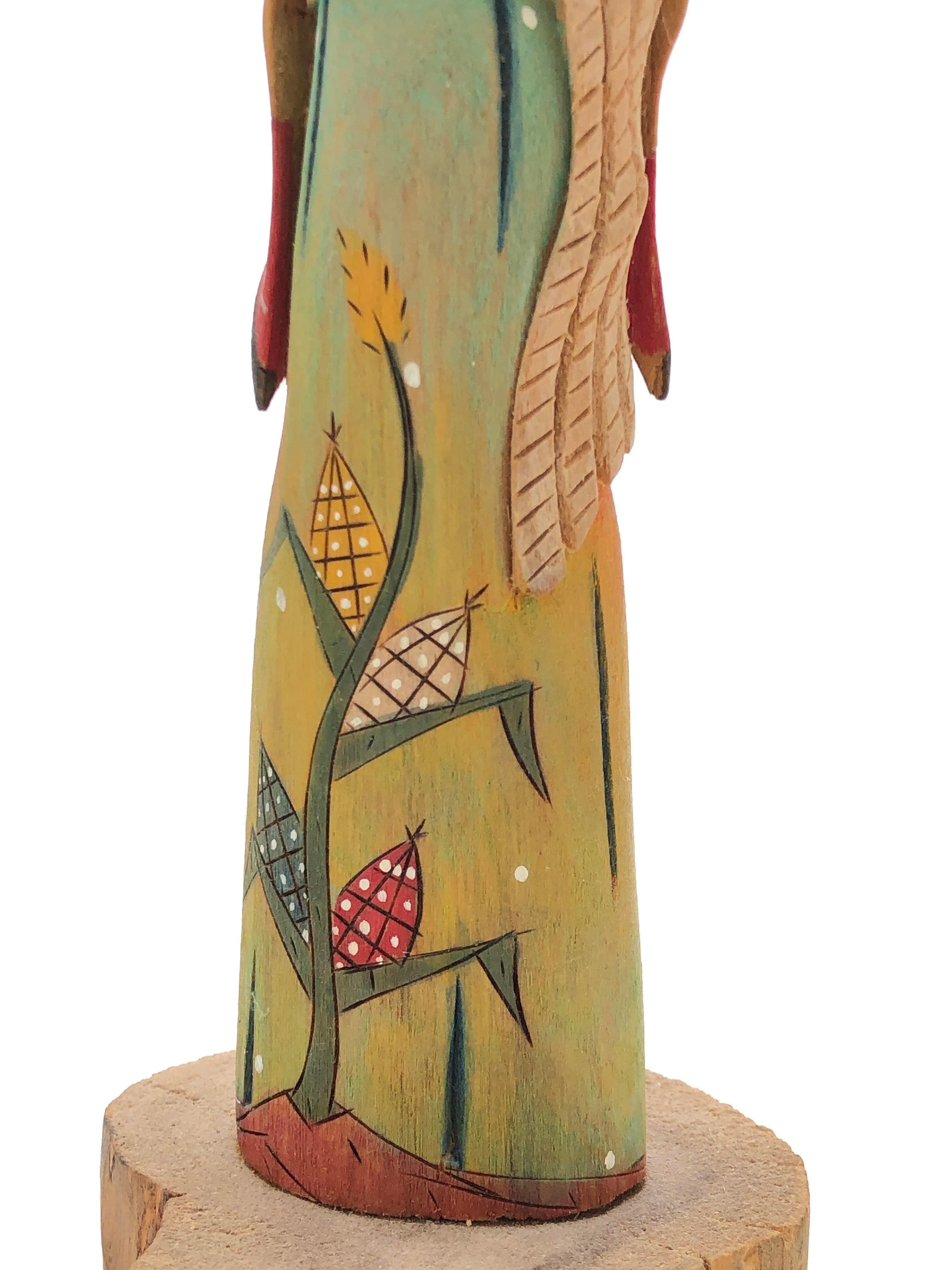 Artwork by Bryson Huma, BRYSON HUMA HOPI CROW KACHINA MAIDEN DOLL, Made of Wood Polychrome