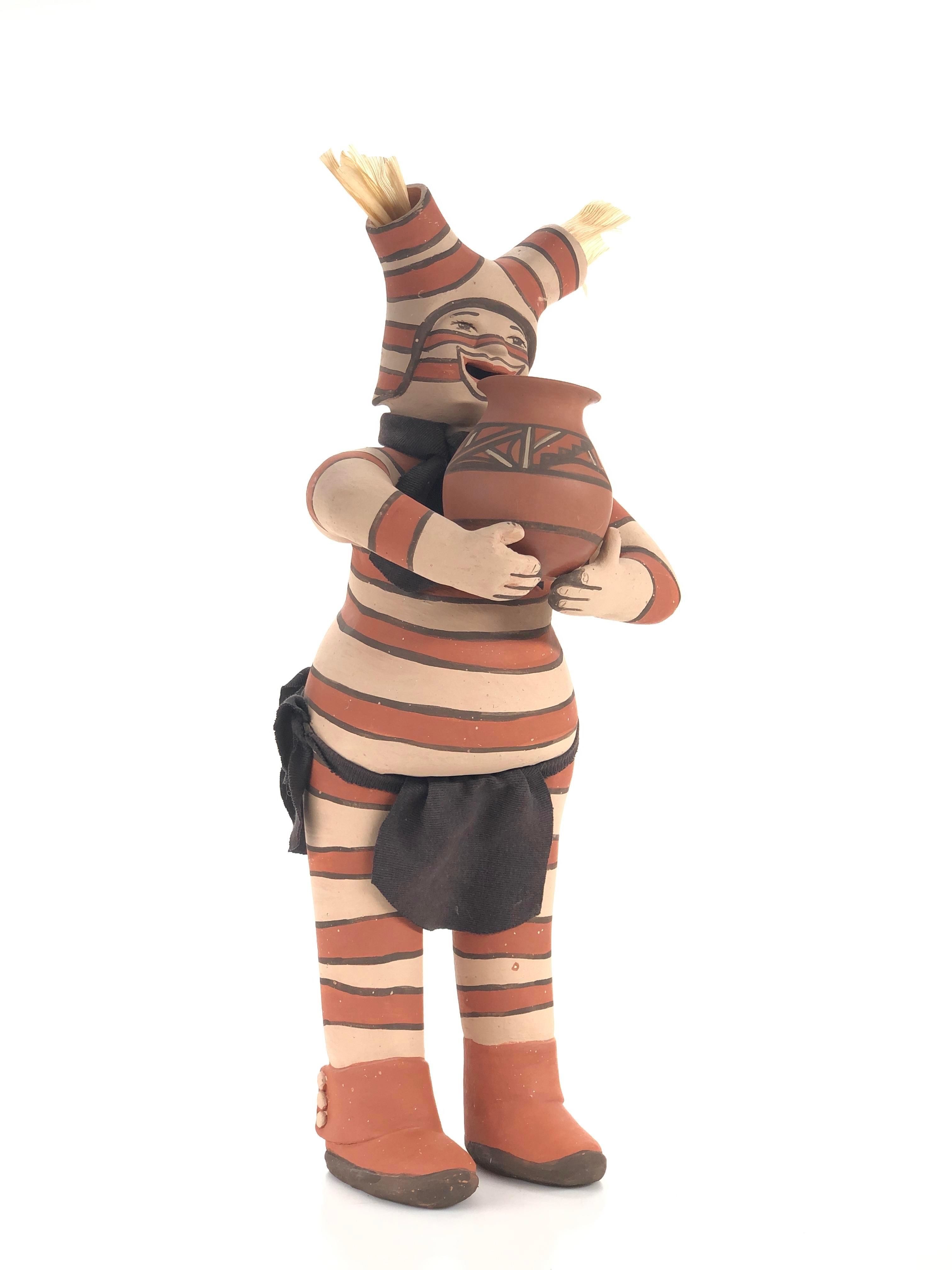 Kathleen Wall KATHLEEN WALL JEMEZ POTTERY KOSHARE HOLDING POT