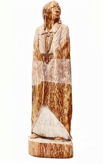4FT MICHAEL CHEE NAVAJO "GRANDMOTHER" UTAH ALABASTER