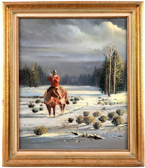 BILL SHADDIX "COLD FINGERS" OIL ON CANVAS by Bill Shaddix, 1993
