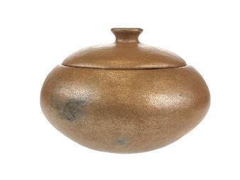 ANTHONY DURAND PICURIS PUEBLO MICACEOUS POTTERY LIDDED BOWL - Anthony Durand