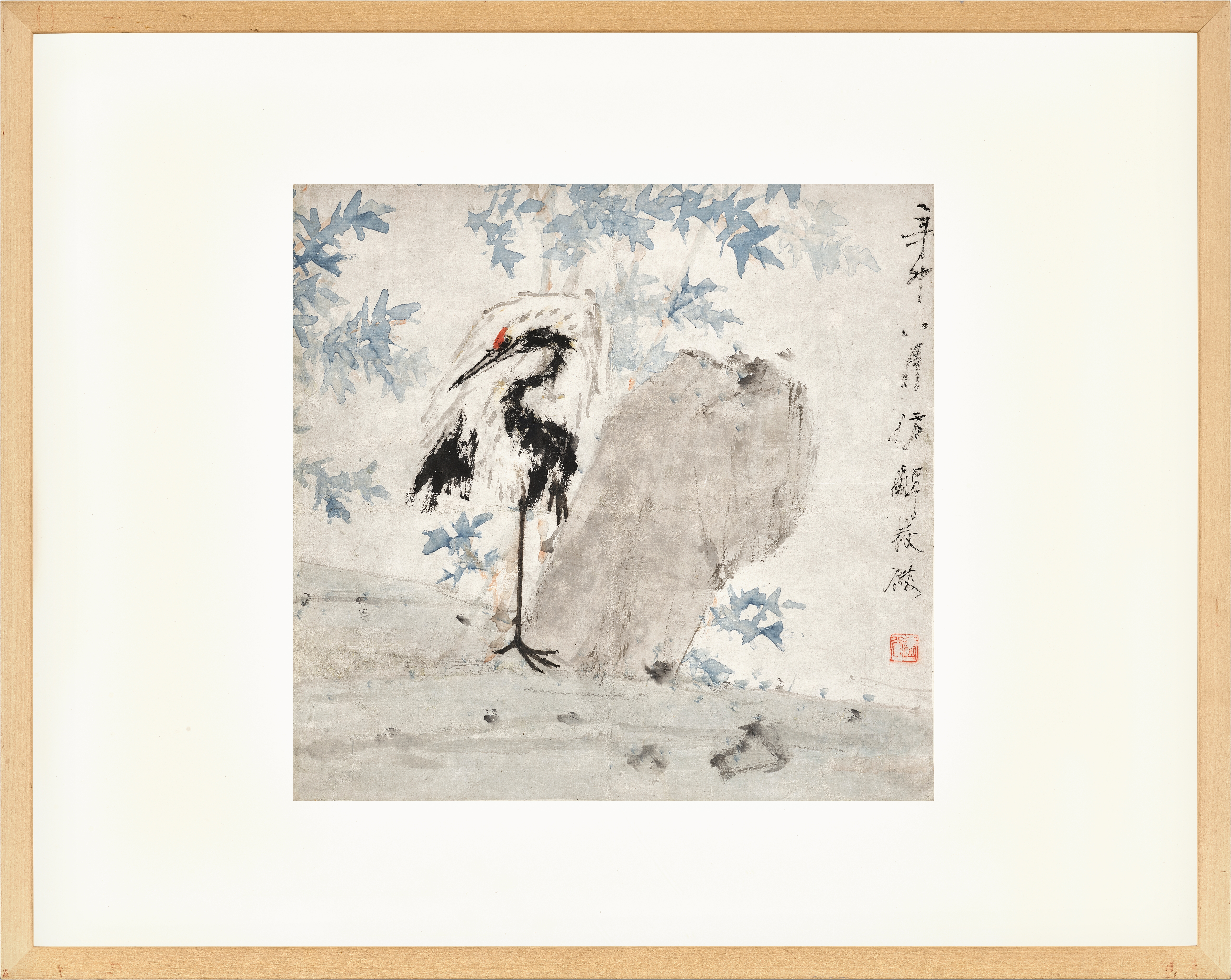 Artwork by Xu Gu, Xu Gu, Crane, Made of ink and colour on paper