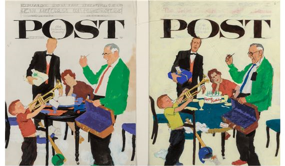 Young Boy's Birthday Party, The Saturday Evening Post cover studies - Richard Sargent