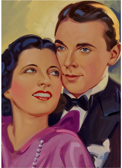 Movie stars Kay Francis and George Brent by Irving Sinclair, 1934