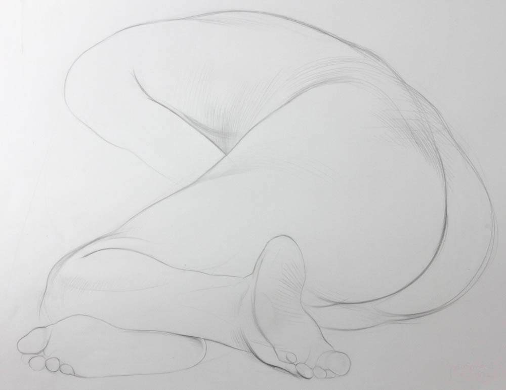 Artwork by Philip Grausman, Philip Grausman, Nude, Pencil Drawing, Made of pencil on paper