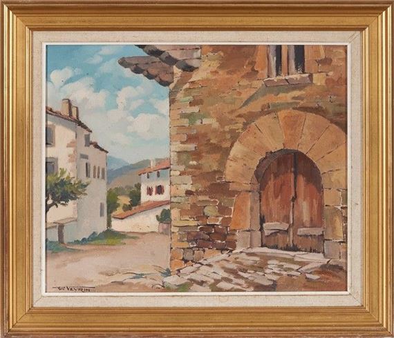 Rue de village au Pays Basque by Philippe Veyrin