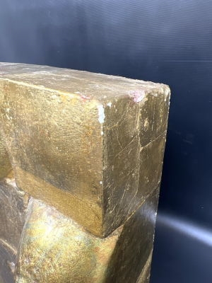 Artwork by Joe Canger, Deconstruction Nude Sculpture., Made of Plaster with gold paint