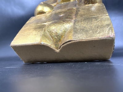 Artwork by Joe Canger, Deconstruction Nude Sculpture., Made of Plaster with gold paint