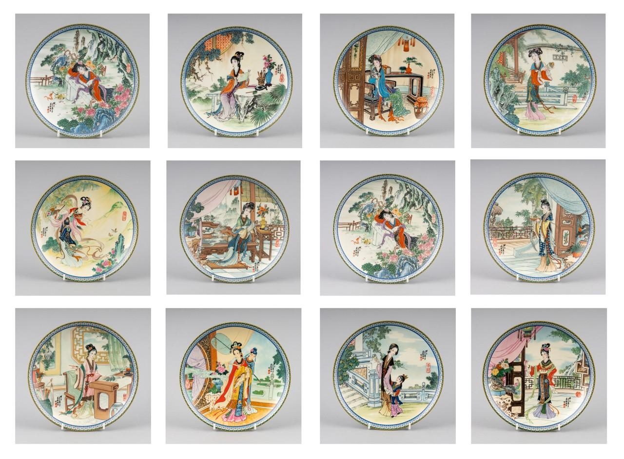 Zhao Huimin A complete set of twelve 'Beauties of Red Mansion