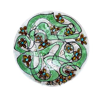 Decorative plate szklo topione w piecu - Janusz Bielski