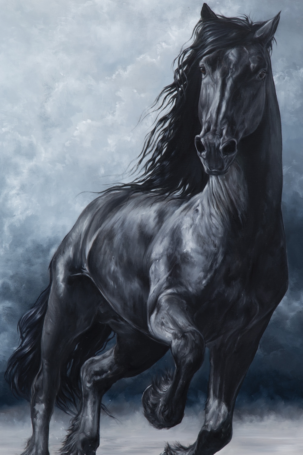 Artwork by Weronika Formejster, Black Knight, Made of oil/canvas