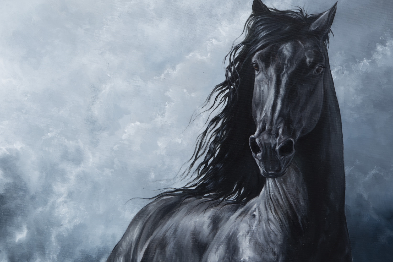 Artwork by Weronika Formejster, Black Knight, Made of oil/canvas