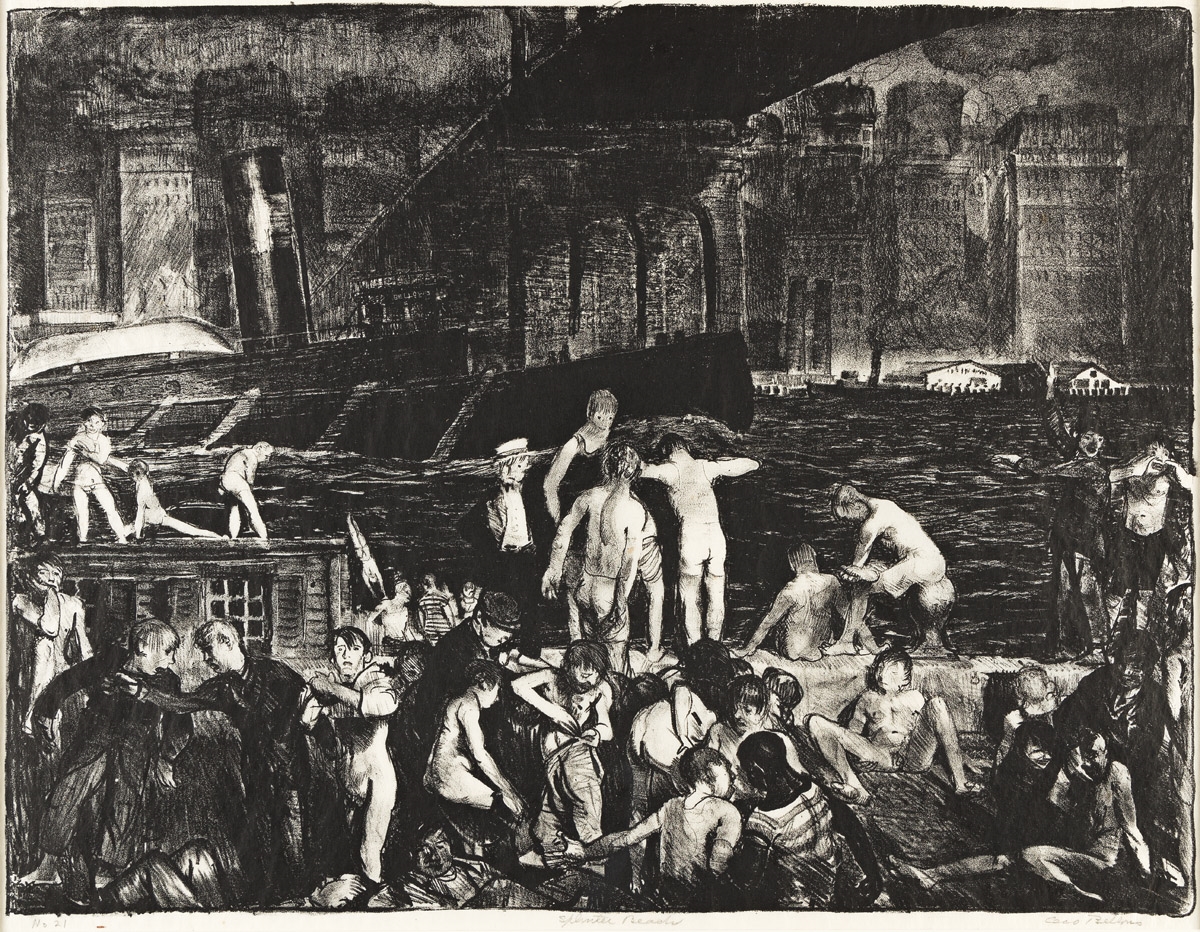 Artwork by George Bellows, Splinter Beach, Made of Lithograph