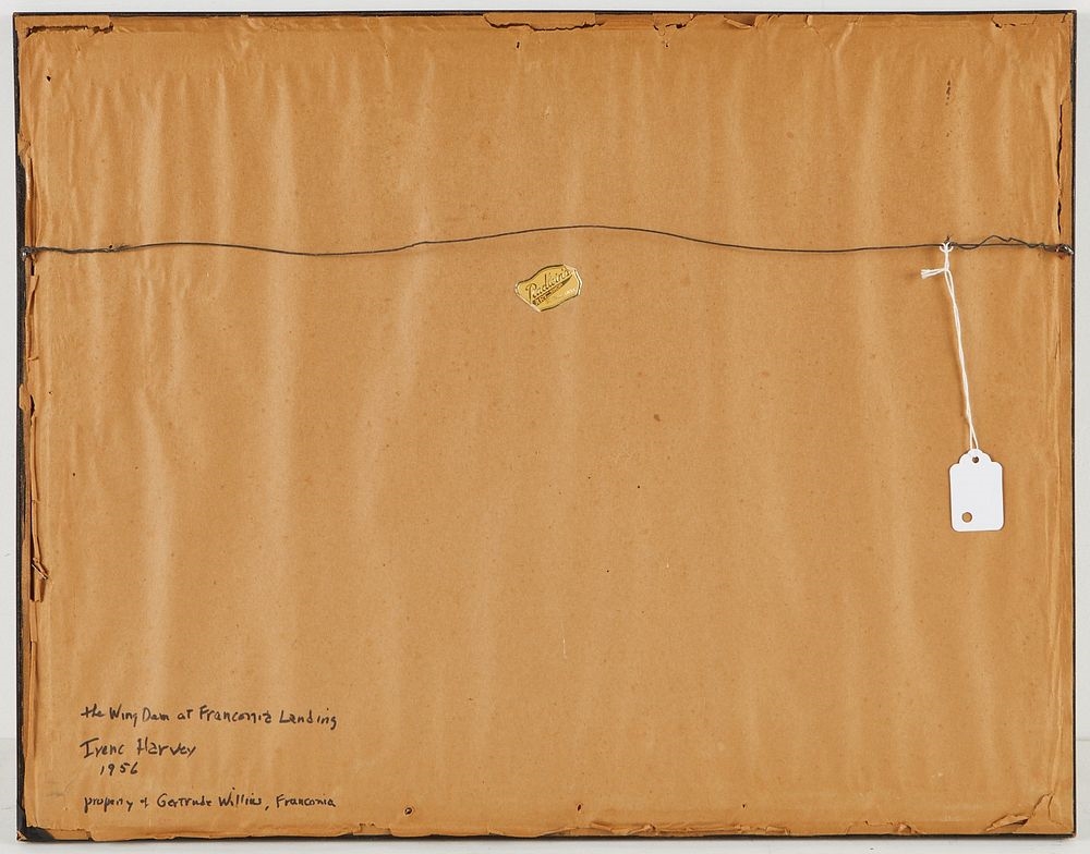 Irene Harvey Depicting an abstracted scene at a wing dam at Franconia