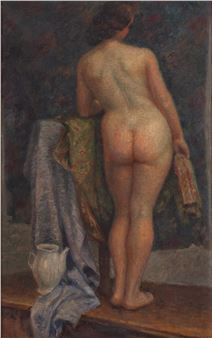 Akt z dzbankiem (recto)/ Akt stojący (verso) - Aleksander Trojkowicz