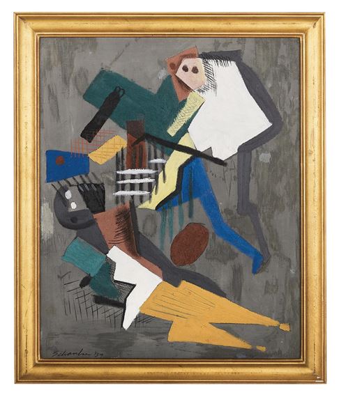 "Football" by Louis Schanker, 1939