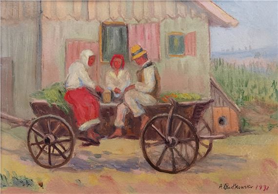 Na wozie by Artur Rutkowski, 1932