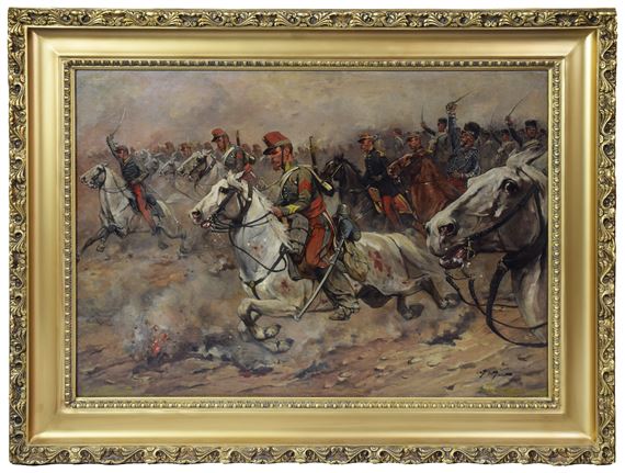 Szarża kawalerii francuskiej by Georges Louis Hyon