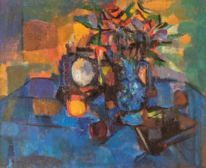 The Clock with a Bunch of Flowers by Jean Marzelle, 1952