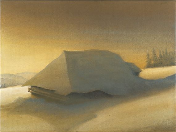 In tief verschneiter Schwarzwaldlandschaft einzeln stehendes Bauerngehöft by Albi Maier, 2014