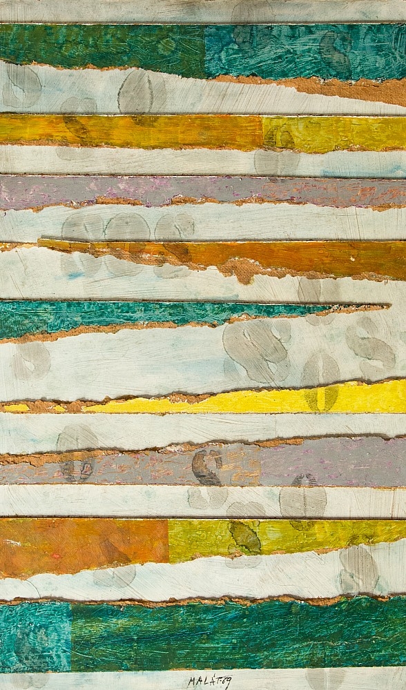 Artwork by Radim Malat, Dialog II., Made of combined technique, hardboard