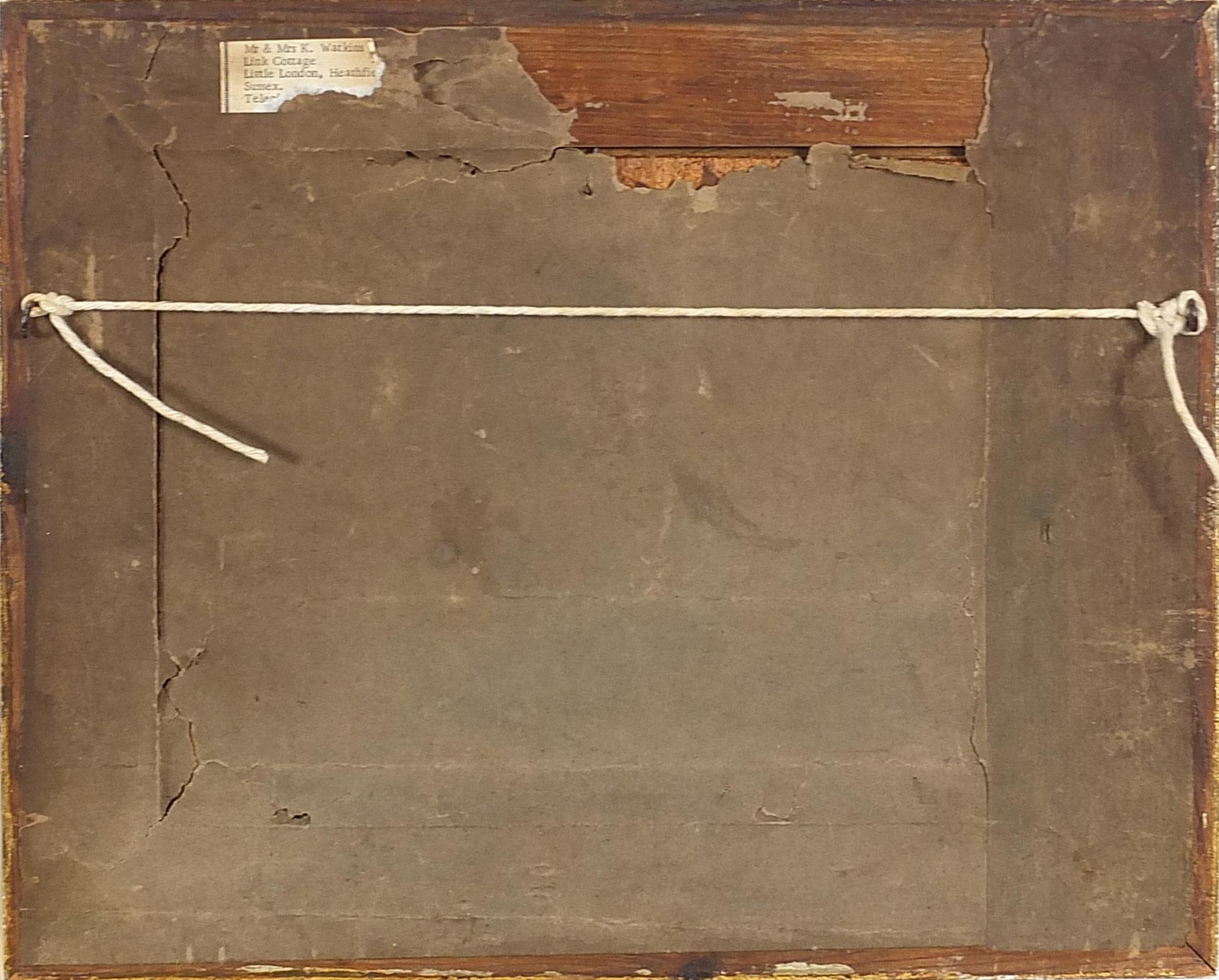 Artwork by T. Biggs, Boats on water before cliffs, Made of oil on boards