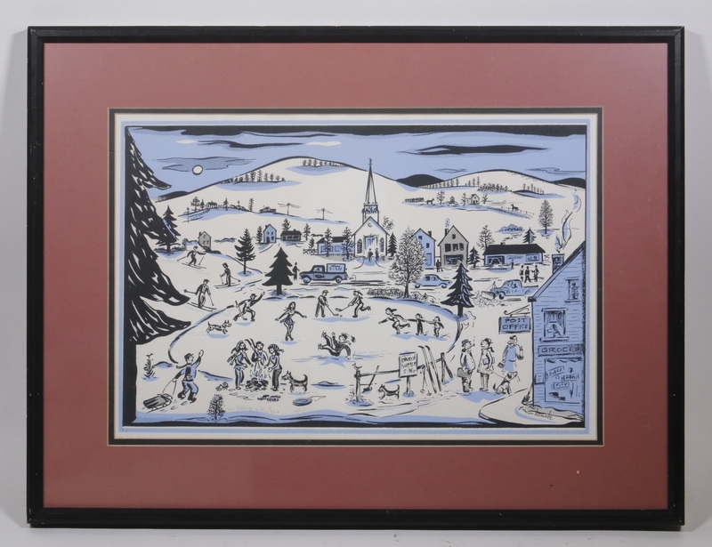 Francis Hamabe | The Village in Winter | MutualArt