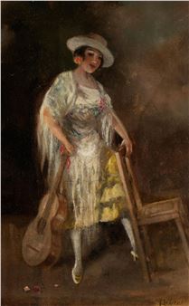 Woman with Guitar - Laverne Ray Fromberg