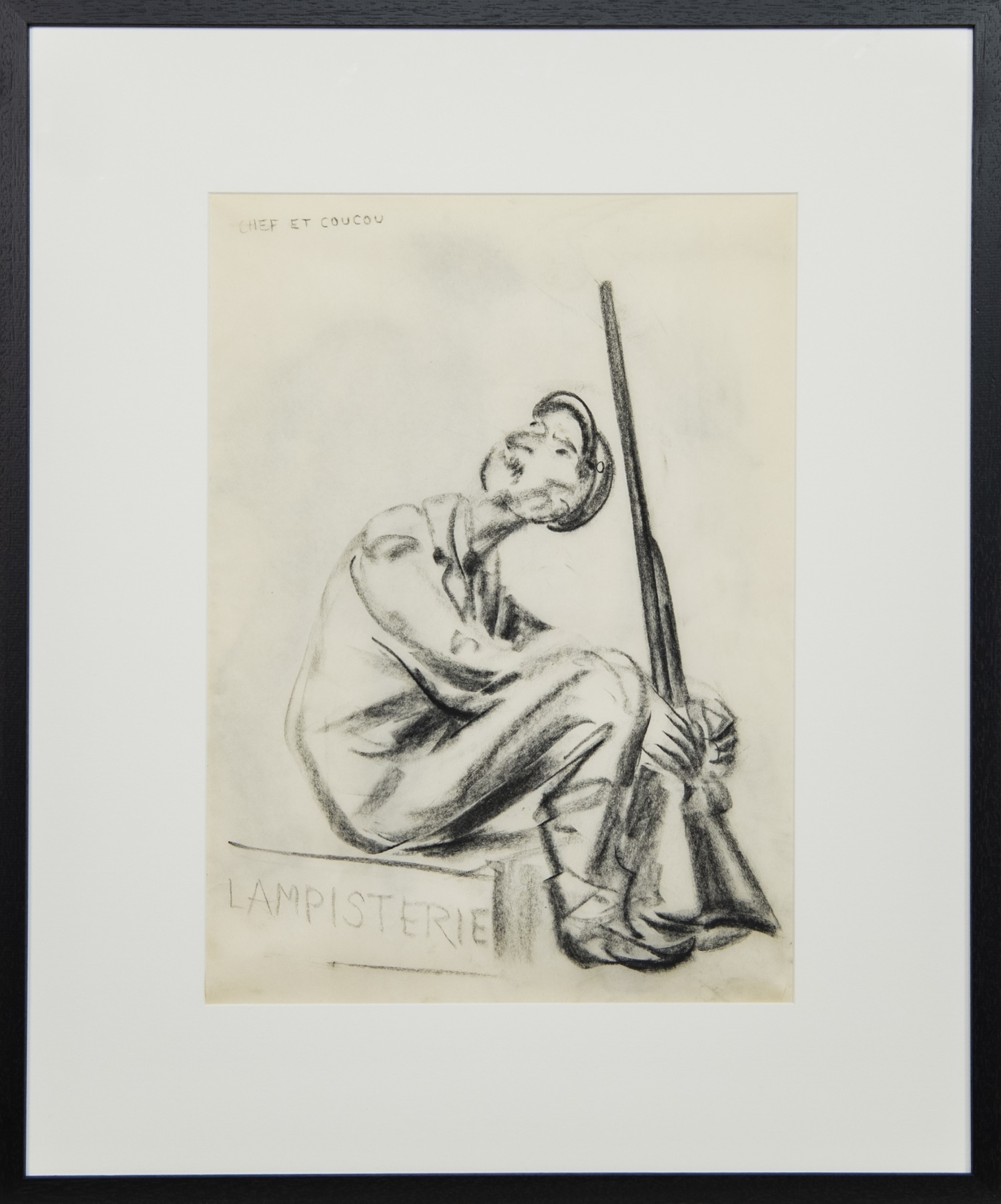 Artwork by John Bulloch Souter, CHET ET COUCOU, Made of charcoal on paper