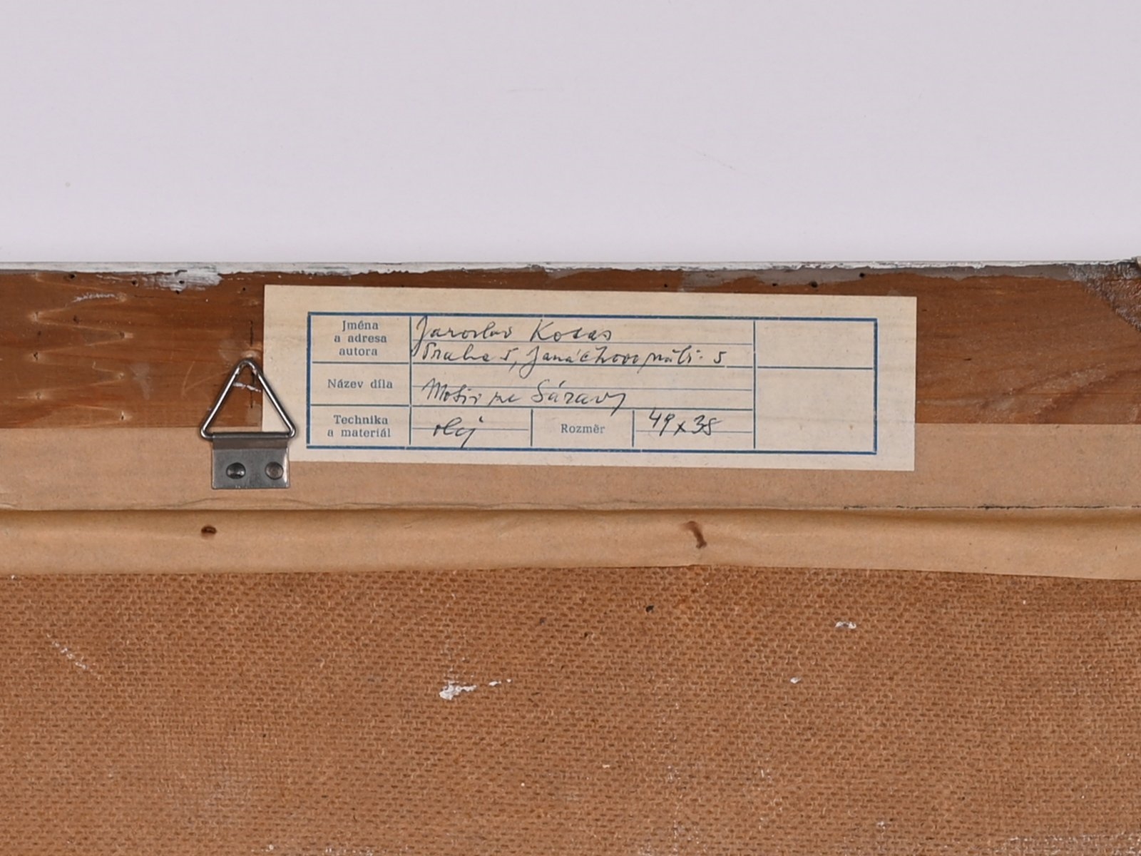 Artwork by Jaroslav Kotas, MOTIF FROM SÁZAVA RIVER, Made of Oil on hardboard