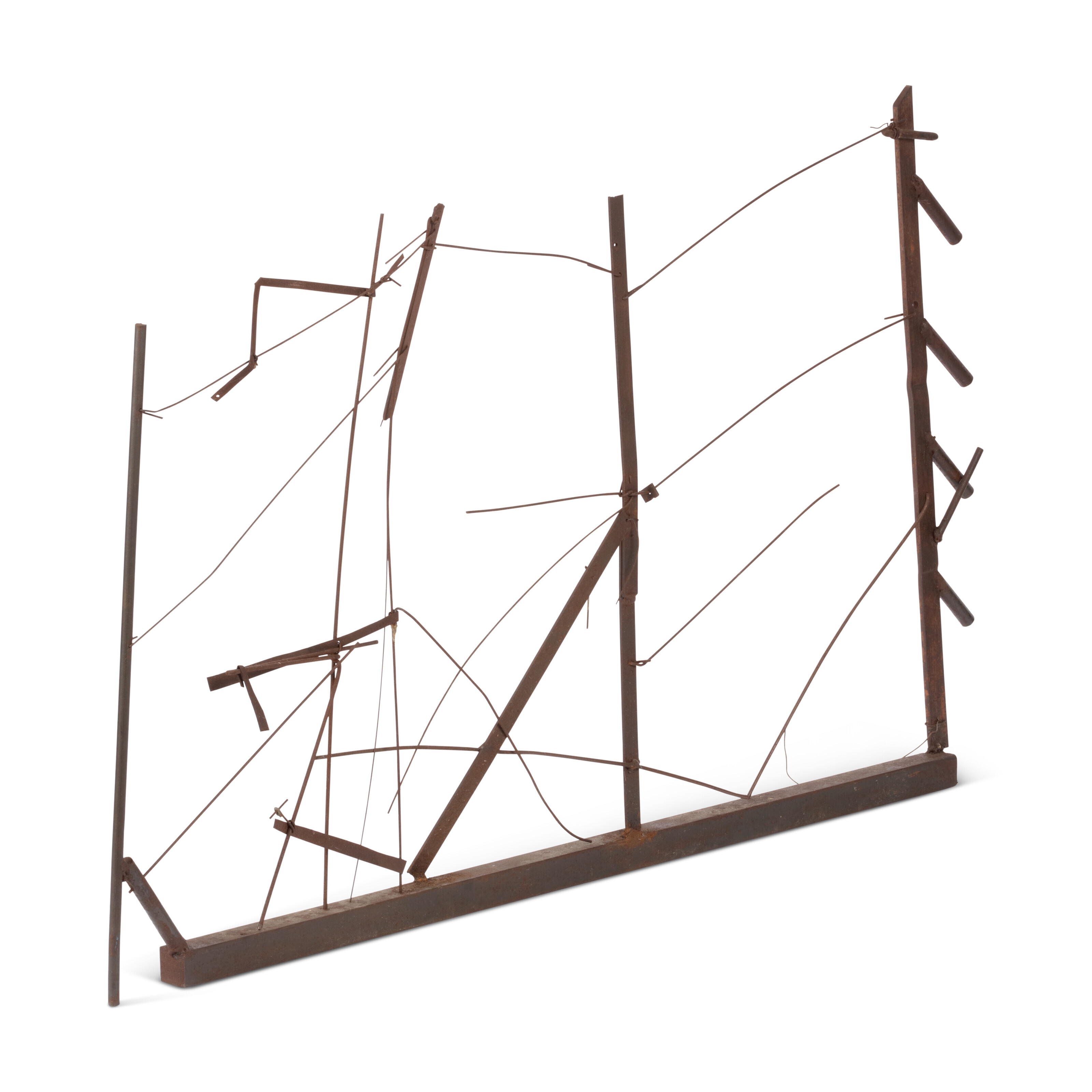 Artwork by Auke de Vries, Untitled, Made of welded oxidized metal