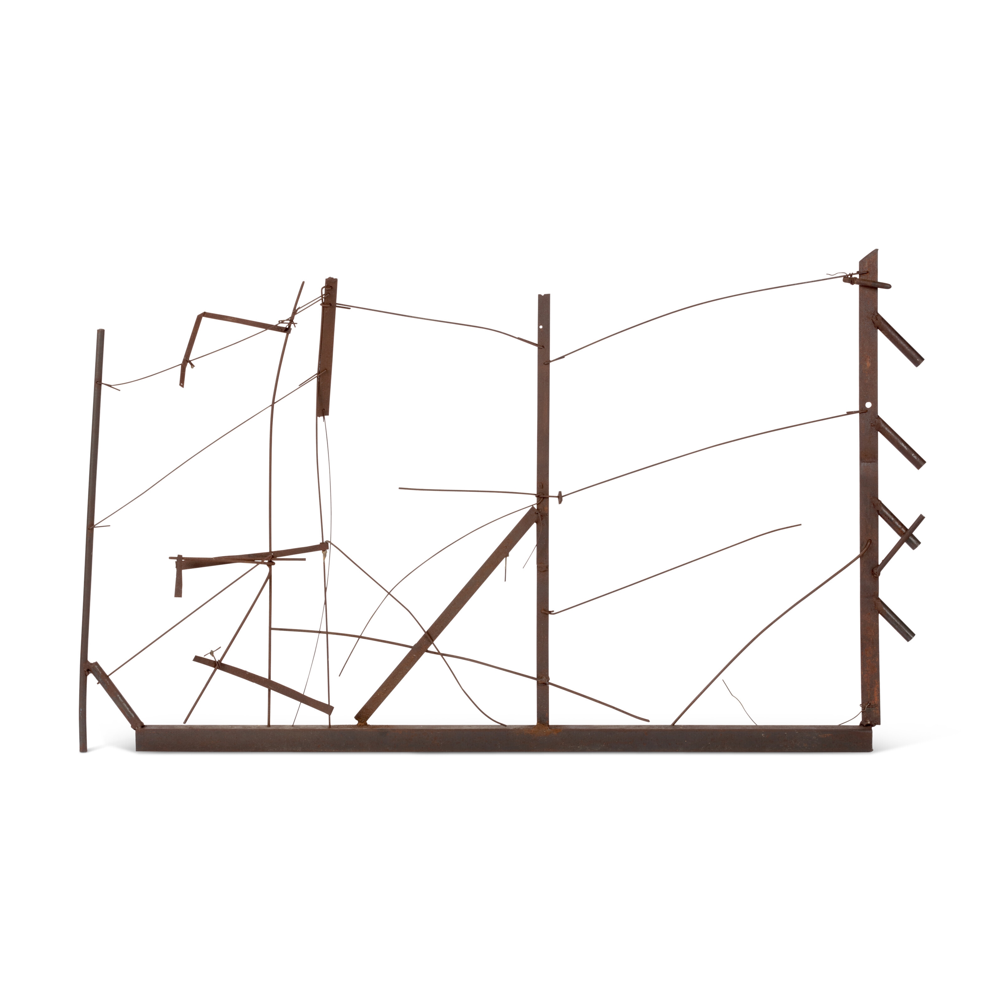 Artwork by Auke de Vries, Untitled, Made of welded oxidized metal