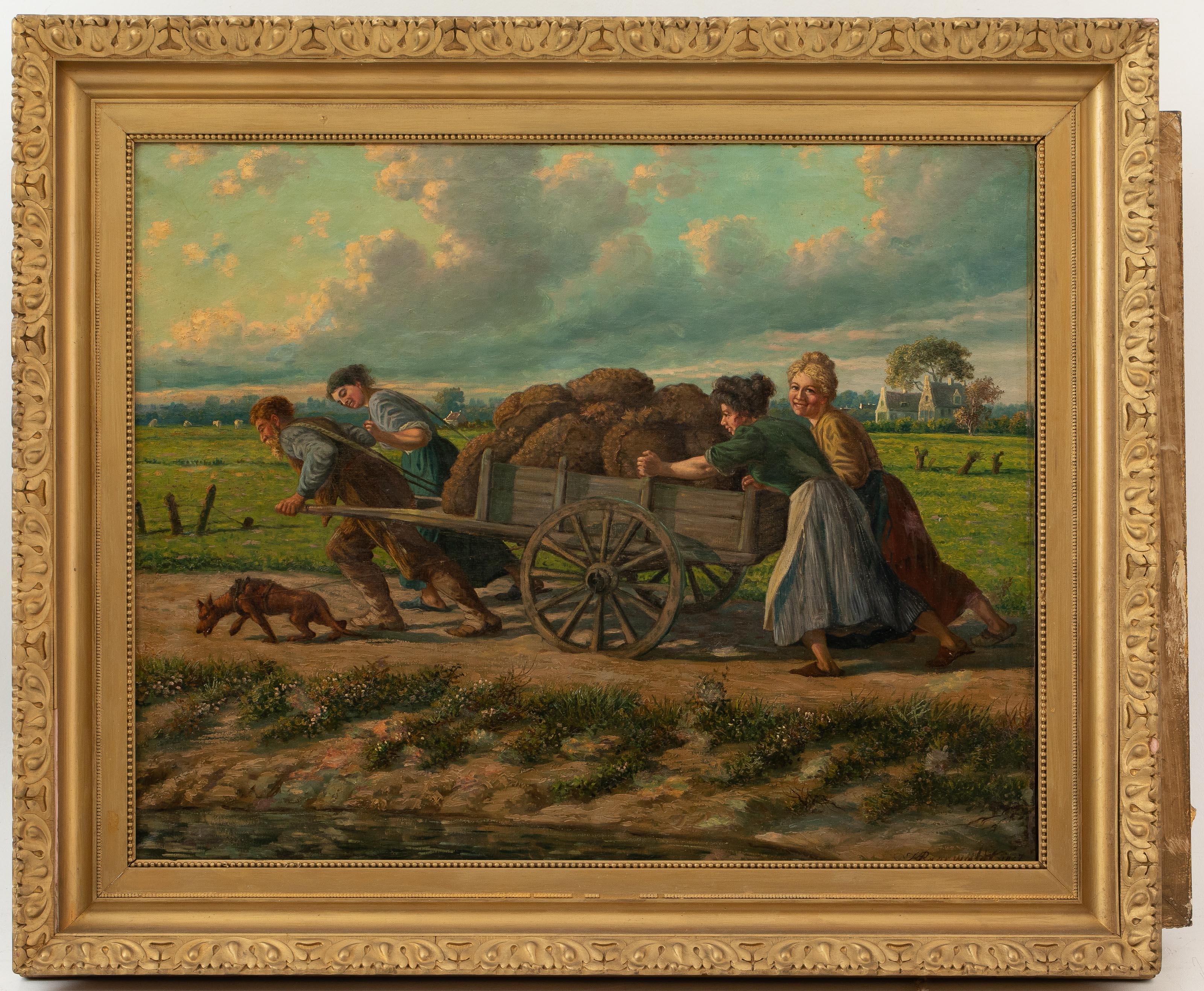 Artwork by Karel Baerwaldt, The pushcart, 1907, Made of Canvas