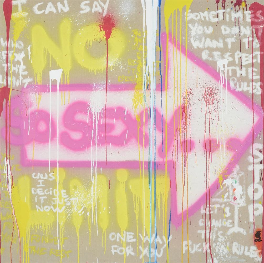 Artwork by Déborah Sportes, NO LIMIT !, Made of Mixed media on canvas