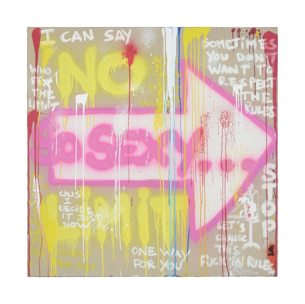 Artwork by Déborah Sportes, NO LIMIT !, Made of Mixed media on canvas