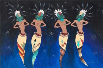 Untitled (Four Dancers) - Michelle Tsosie Sisneros