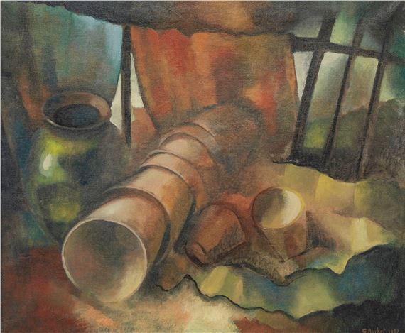 Nature morte aux pots by Gustave Buchet, 1957
